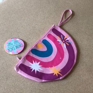 NWT Swim Sack Rainbow Swimsuit & cell phone waterproof bag